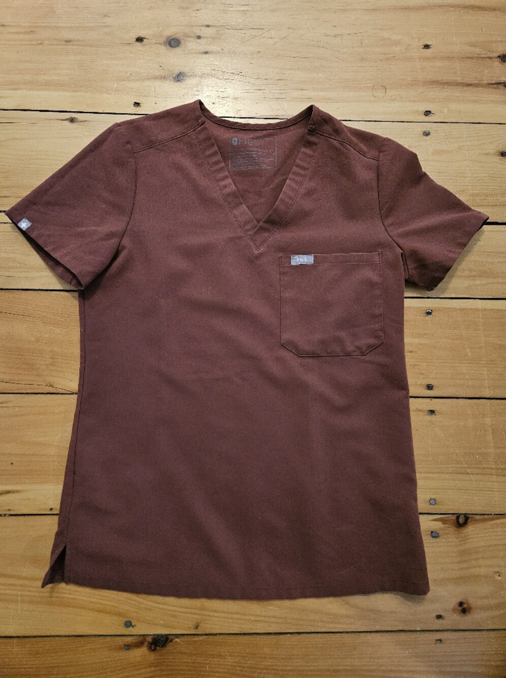 Figs Catarina Scrun Top Walnut